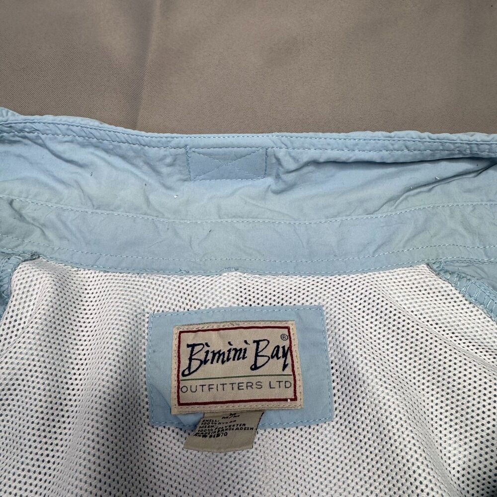 Bimini Bay Outfitters Fishing Shirt Mens Medium Light Blue Vented Short Sleeve N